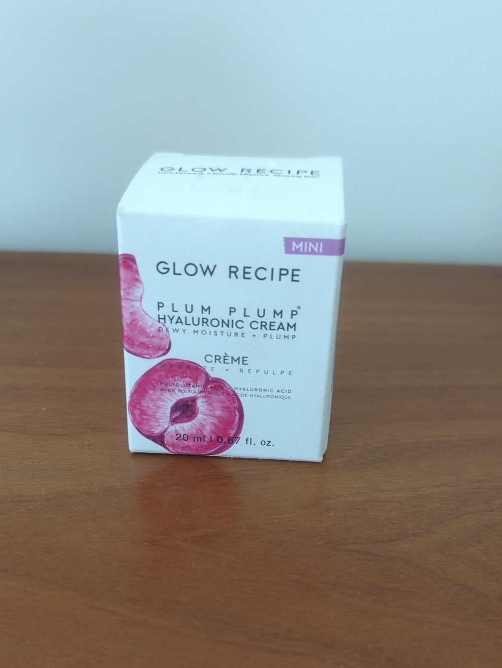 Glow Recipe Plum Plump Hyaluronic Cream Mini - White & Pink Plum Artwork